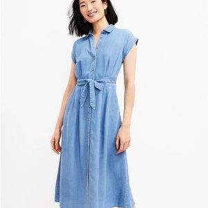 LOFT Chambray Shirtdress - MIDI - Size 00